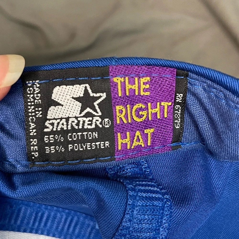 Vtg Starter Emmitt Smith Dallas Cowboys Emmitt Zone The Right Hat Snapback Cap - Picture 6 of 6